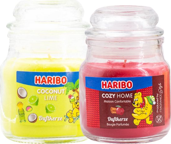 Haribo kaarsen 85gr set 2 - 1x klein Cocos 1x klein cozyhome