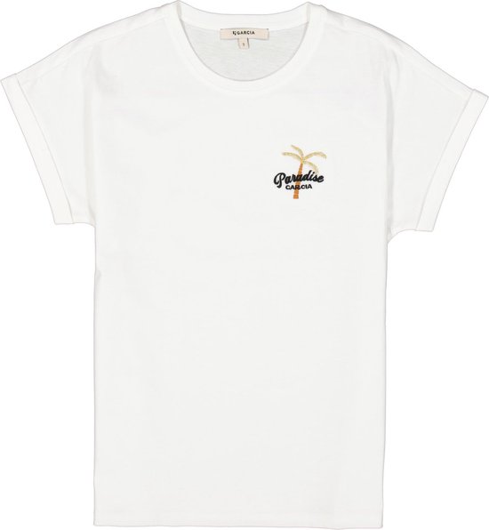 Garcia T-shirt T Shirt P40206 53 Blanc Cassé Taille Off White - M