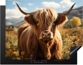KitchenYeah® Inductie beschermer 80x55 cm - Schotse hooglander - Dier - Natuur - Kookplaataccessoires - Afdekplaat voor kookplaat - Inductiebeschermer - Inductiemat - Inductieplaat mat