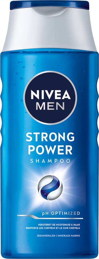 NIVEA MEN Strong Power Shampoo - Verrijkt met zeemineralen - Milde formule - Voordeelverpakking 6 x 250 ml - NIVEA