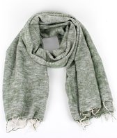 sjaal - lichtgroen - Sjaal met Verhaal - katoen - acryl - omslagdoek - Nepal - fairmade - moederdag