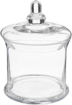 Voorraadpot/koektrommel glas met deksel - 1 liter - Koektrommels/bonbonnieres