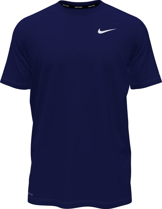 Nike Swim Nike Essential - Short sleeve hydroguard Heren Zwemshirt - Midnight navy - Maat M