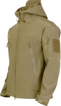 Soft Shell Tactical Army Jack - Heren Outdoor Jas - Beige - XL