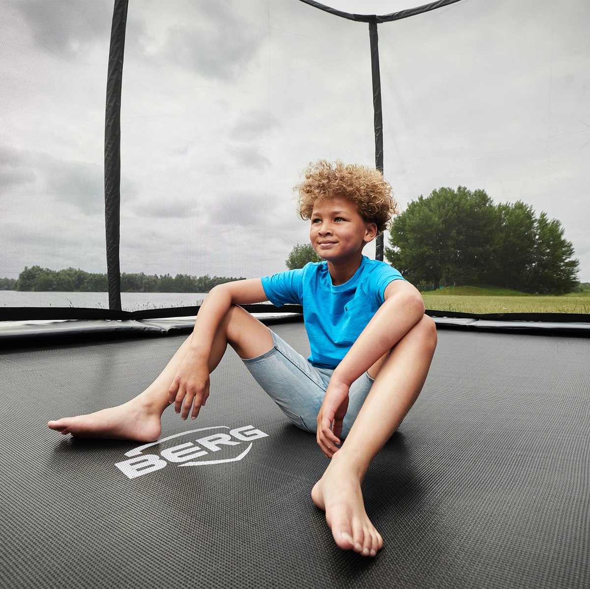 BERG Ultim Champion InGround 330 Trampoline - Rechthoekig - Met AirFlow Pro Springdoek - TwinSpring - Grijs – foto 4