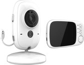 Babyfoon met camera - Premium Baby Monitor - 2,4 inch LCD-Scherm - Bidirectionele Audio - Nachtvisie - Wit