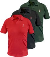 J.A.C. 3-PACK Polo - Dry Fit- Amsterdam Heren Poloshirt Sportpolo Rood/Antraciet/Groen Maat XL