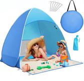 Strandtent, draagbare extra lichte strandtent, Sun Shelter voor 2-3 personen, inclusief draagtas en tentstokken, uv-bescherming, strandtent voor familie, strand, tuin, camping