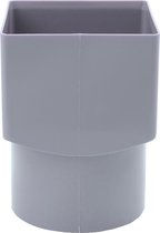 Dyka Verloopstuk vierkant op rond PVC grijs keurmerk BRL2012 80 x 80mm