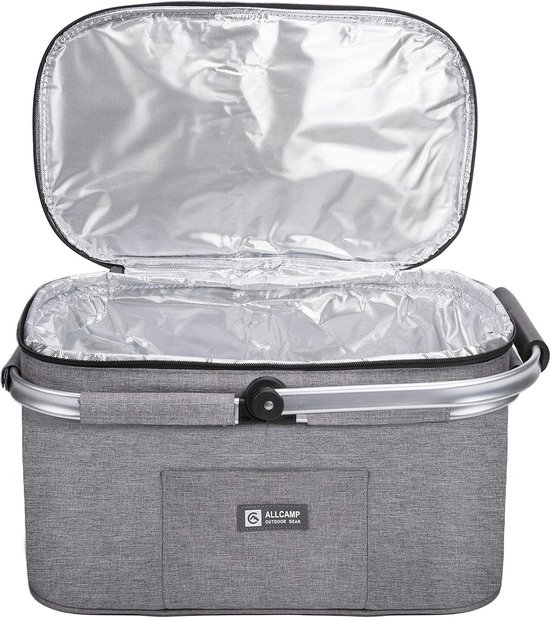 ALLCAMP Grote isolatiemand, koeltas, picknickmand, 30 liter