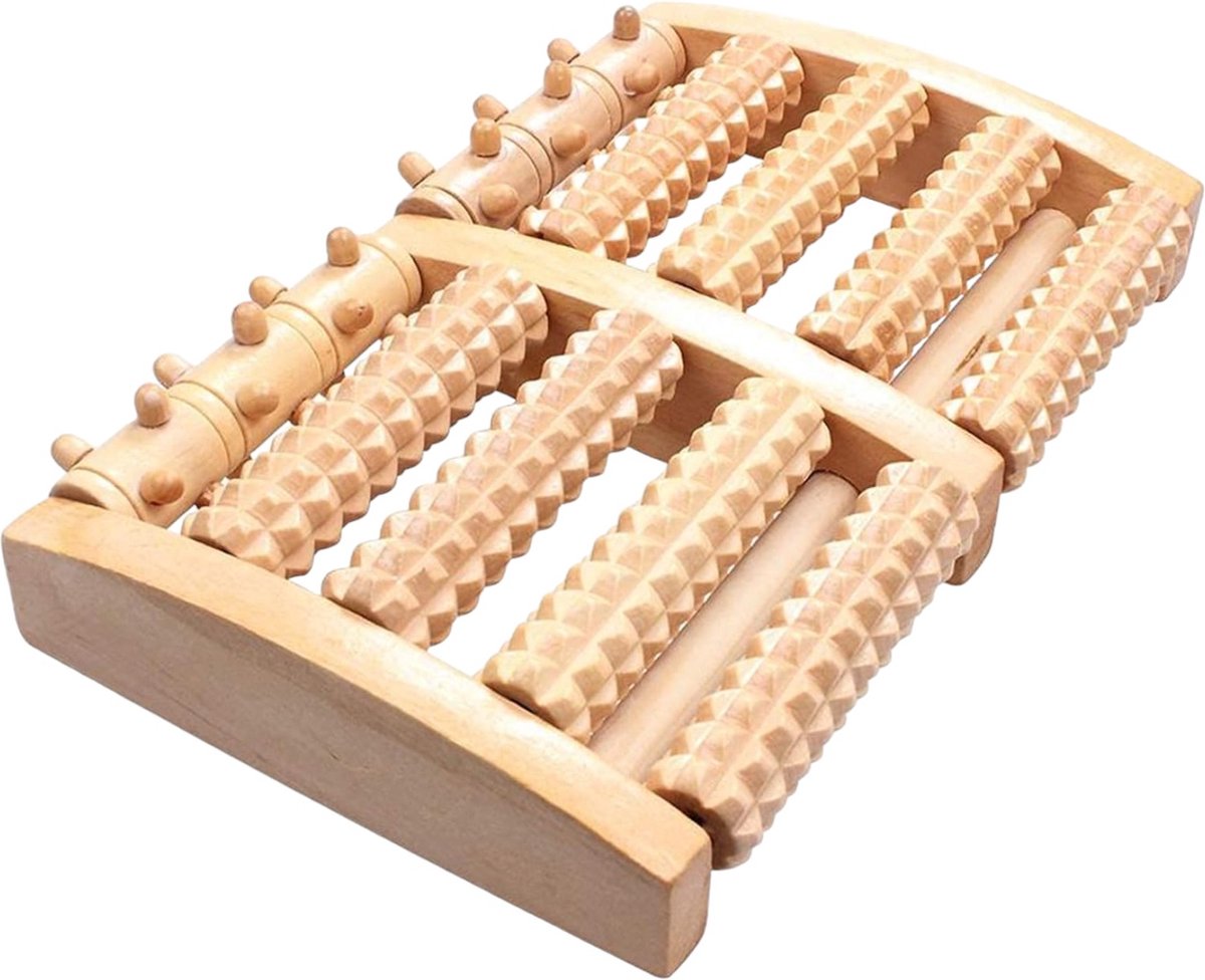 Houten Voetroller - 27 x 17 x 5 cm - Voetmassage Roller Apparaat - Voet Massage Roller thumbnail 3