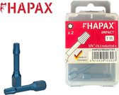 HAPAX - Impact schroefbit 1/4" Tx 15 - 2 stuks