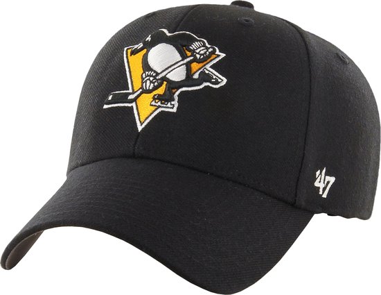 47 Brand NHL Pittsburgh Penguins MVP H-MVP15WBV-BKB, Unisex, Zwart, Pet, maat: One size