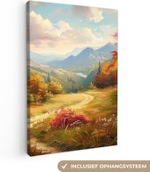 Peinture sur toile 40x60 cm - Décoration murale Paysage - Illustration - Nature - Décoration murale salon - Décoration chambre - Accessoires de chambre - Peintures