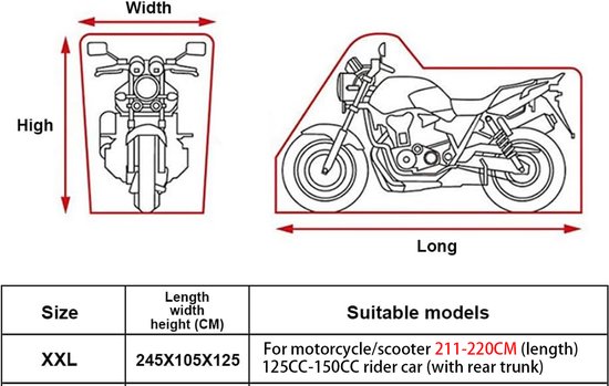 Honda CRF1100L Africa Twin COVER UP HOC Motorhoes waterafstotend