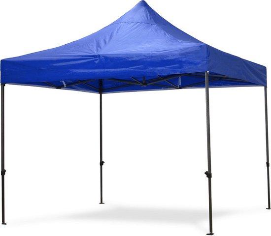 Partytent - Vouwtent - 3x3m - Easy Up - Opvouwbaar - Waterdicht - Draagtas - Blauw