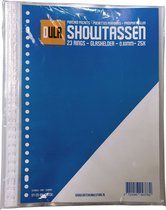 DULA Showtassen - Insteekhoezen - 25 stuks - Glashelder - A4 - 23 gaten - Showtas PP