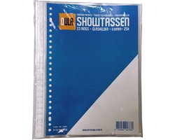DULA Showtassen - Insteekhoezen - 25 stuks - Glashelder - A4 - 23 gaten - Showtas PP