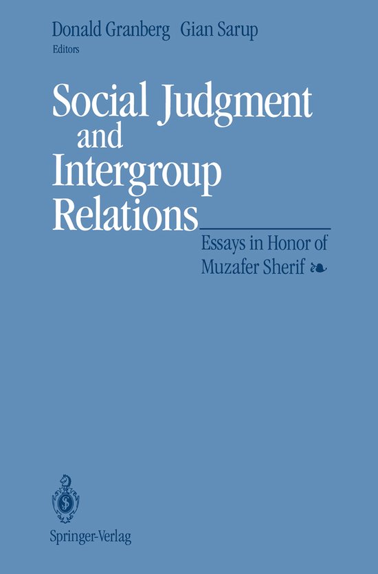 Social Judgment and Intergroup Relations - cover