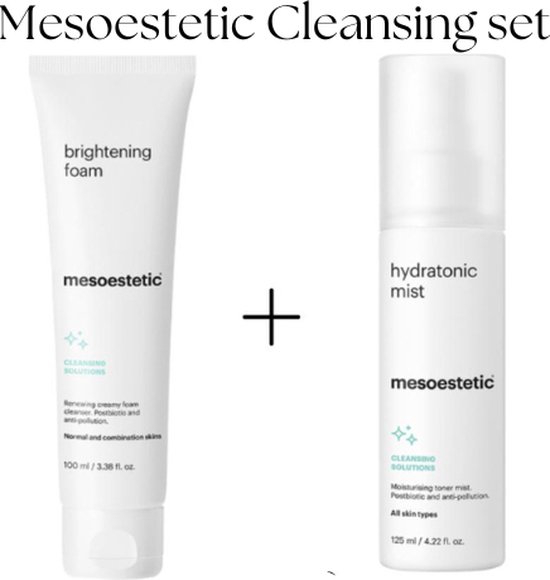 Mesoestetic cleansing set - Mesoestetic brightening foam- Mesoestetic hydratonic mist