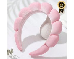 GUAPÀ® Haarband | Fluffy Haarband | Make Up Band | Spa | Opmaak Haarband | Skincare | Diadeem | Make Up | Roze Haarband Fluffy