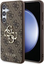 Guess 4G Metal Logo Back Case - Geschikt voor Samsung Galaxy A35 (A356) - Bruin