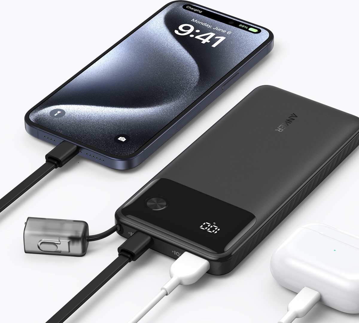 Anker PowerCore 10K Powerbank - 10.000 mAh - Portable Charger - 22,5W Snelladen - USB-C en USB-A Poorten - Inclusief USB-C Kabel - Zwart — cadeau in Elektronica - foto 7