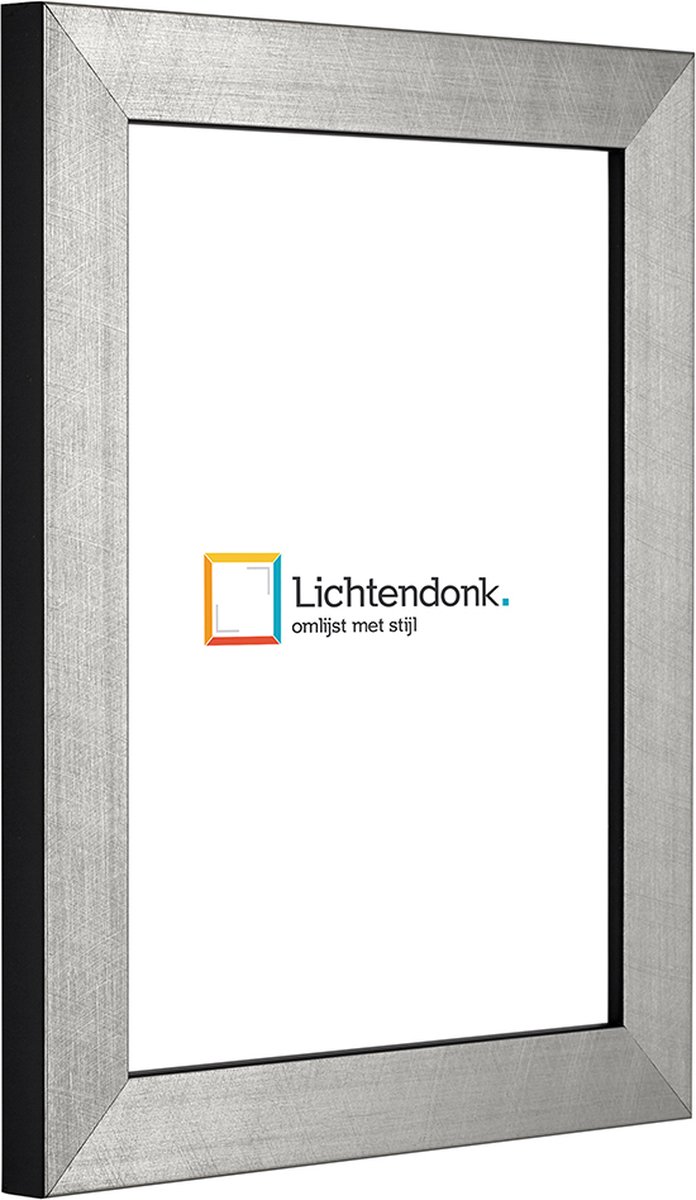 Lichtendonk Fotolijst - Zilver - Kraseffect - Fotomaat 20x25 - Ontspiegeld ACRYLITE� - Art.nr. 10285320253