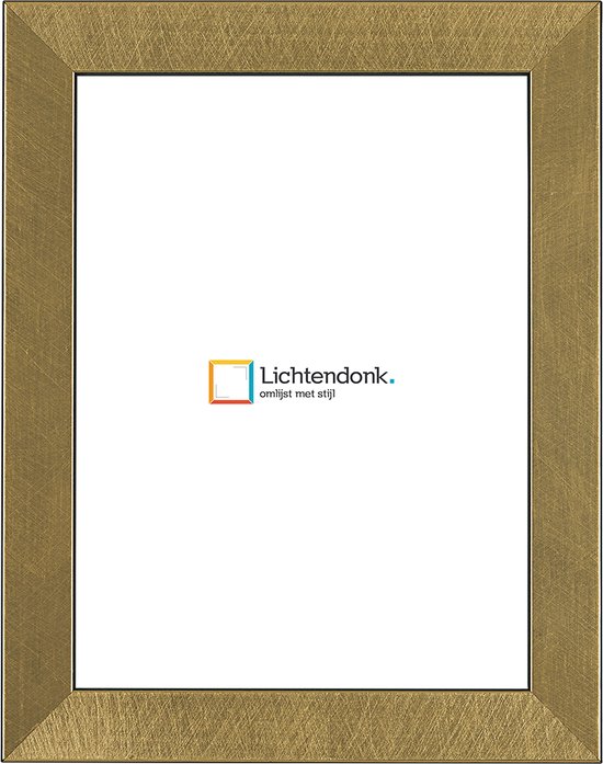 Cadre photo - Cadre photo - Or - Effet rayures - Format photo 15x15 - Verre antireflet - Art.no. 10285415151