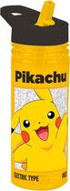 Pokémon Pikachu Drinkfles geel - 600 ml. Met drinktuit