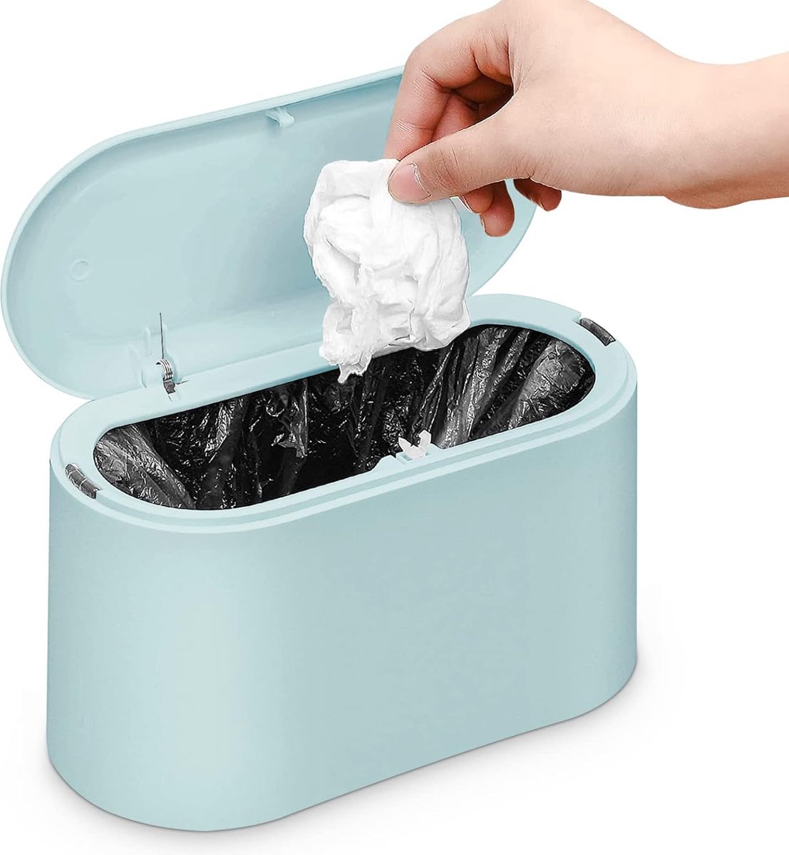 Goedkoopste Prullenbak - desktop - roestvrij staal - tafelafvalemmer - voor thuis kantoor wastafel - kunststof vuilnisemmer - Rechthoekig - Recycle Afvalbak