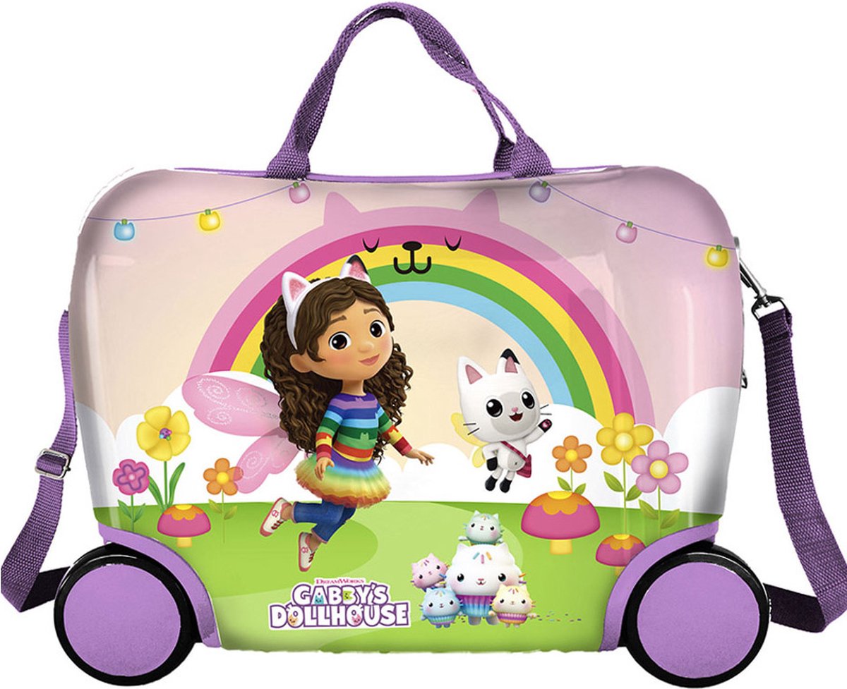 Gabby's poppenhuis Reiskoffer, Flowers - 40 x 32 x 20 cm - ABS