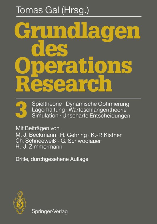 Grundlagen Des Operations Research 3 - cover