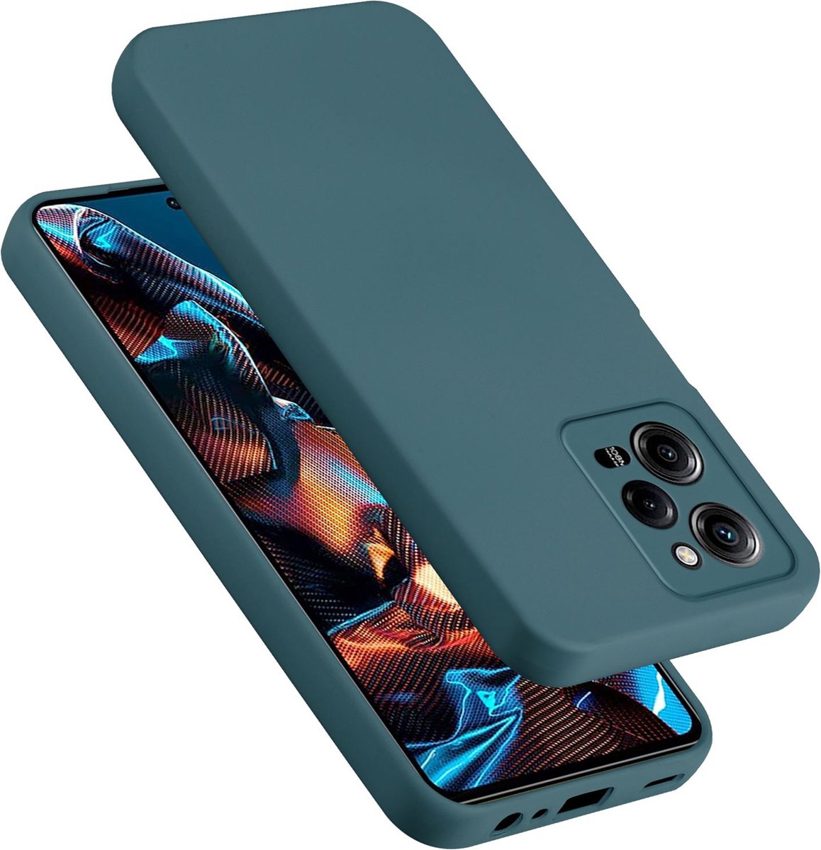 Cadorabo Hoesje geschikt voor Xiaomi Poco X5 Pro 5G in LIQUID GROEN - Beschermhoes gemaakt van flexibel TPU silicone Case Cover