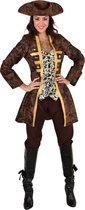 Magic By Freddy's - Piraat & Viking Kostuum - Piraat Altijdgedacht - Vrouw - Bruin - Small - Carnavalskleding - Verkleedkleding