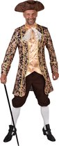 Magic By Freddy's - Costume Le Moyen-Âge & Renaissance - Classique Posh Marquis Mark - Homme - Marron, Wit / Beige, Or - XXL - Déguisements - Déguisements