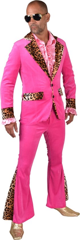 Magic By Freddy's - Pooier Kostuum - Pooier Pinkie Pim - Man - Roze - Large - Carnavalskleding - Verkleedkleding
