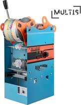 Multis - Commerciële Handmatige Cup Sealing Machine - Handbekerafdichtingsmachine - 300-500 Kopjes/Uur Sealer Bubble Theemelk Verpakking, 27 x 27 x 65 cm Kopje Afsluitmachine - Blauw