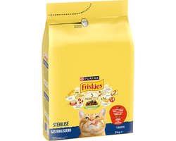 Friskies droogvoer voor katten - rund, kip & groenten - voor gesteriliseerde katten - 3000g