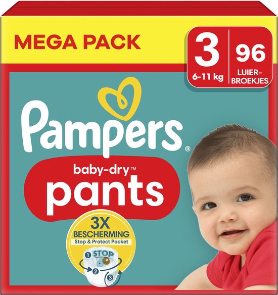 Foto: Pampers baby dry pants maat 3 mega pack 96 luierbroekjes