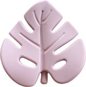 Bijtblad - baby speelgoed - silicone - bijtring - bijtspeeltje - Licht Rose
