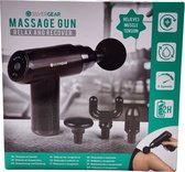 Pistolet de Massage Silvergear - Soulage les Suspense musculaires - Autonomie de la batterie de 2 heures - 4 accessoires - 6 vitesses