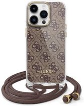 GUESS HC CROSSBODY CORD 4G Print Brown iPhone 13 Pro Max