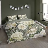 Pure Dekbedovertrek "bloemen" - Groen - (140x200/220 cm) - Microfiber