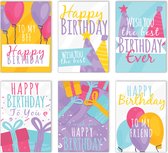 Cartes d'anniversaire - Ensemble de 6 x carte d'anniversaire