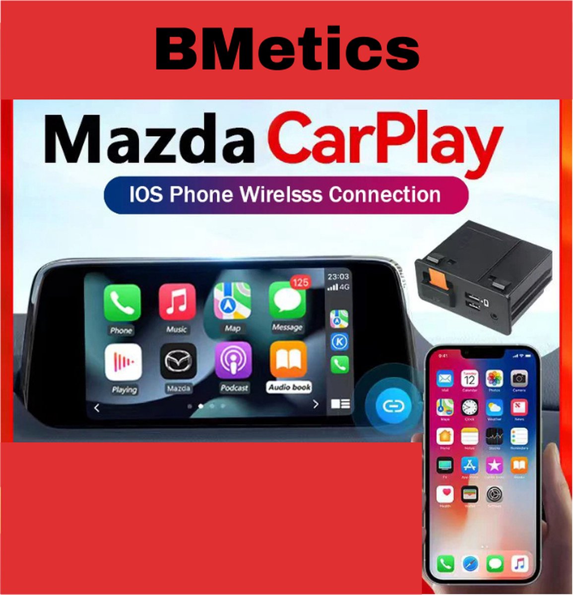 BMetics Bluetooth Autoradio - Voor Mazda - Bedraad - Carplay - AndroidAuto- Apple Carplay