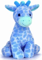 Giraffe (Blauw) Pluche Knuffel 30 cm {Giraf Plush Toy | Speelgoed Knuffeldier Knuffelpop voor kinderen baby jongens meisje | Dierenknuffel Dieren Dierentuin Dier}