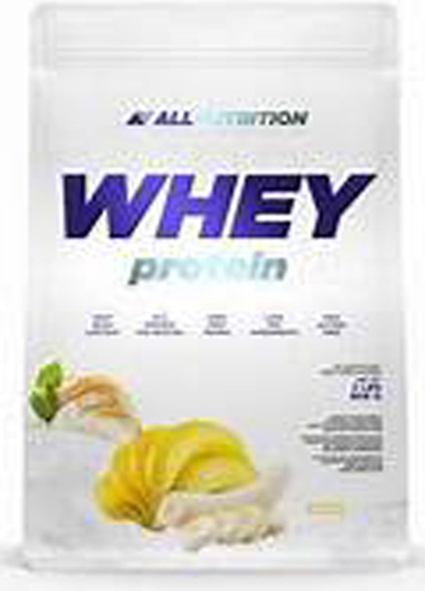 Goedkoopste AllNutrition | Whey protein | Banana| 908gr 30 servings | Eiwitshake | Proteïne shake | Eiwitten | Whey Proteïne | Supplement | Concentraat | Nutriworld