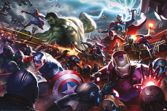 Poster Marvel Future Fight Heroes Assault 61x91,5cm