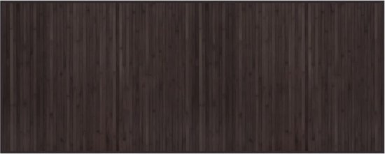 vidaXL-Vloerkleed-rechthoekig-80x200-cm-bamboe-donkerbruin